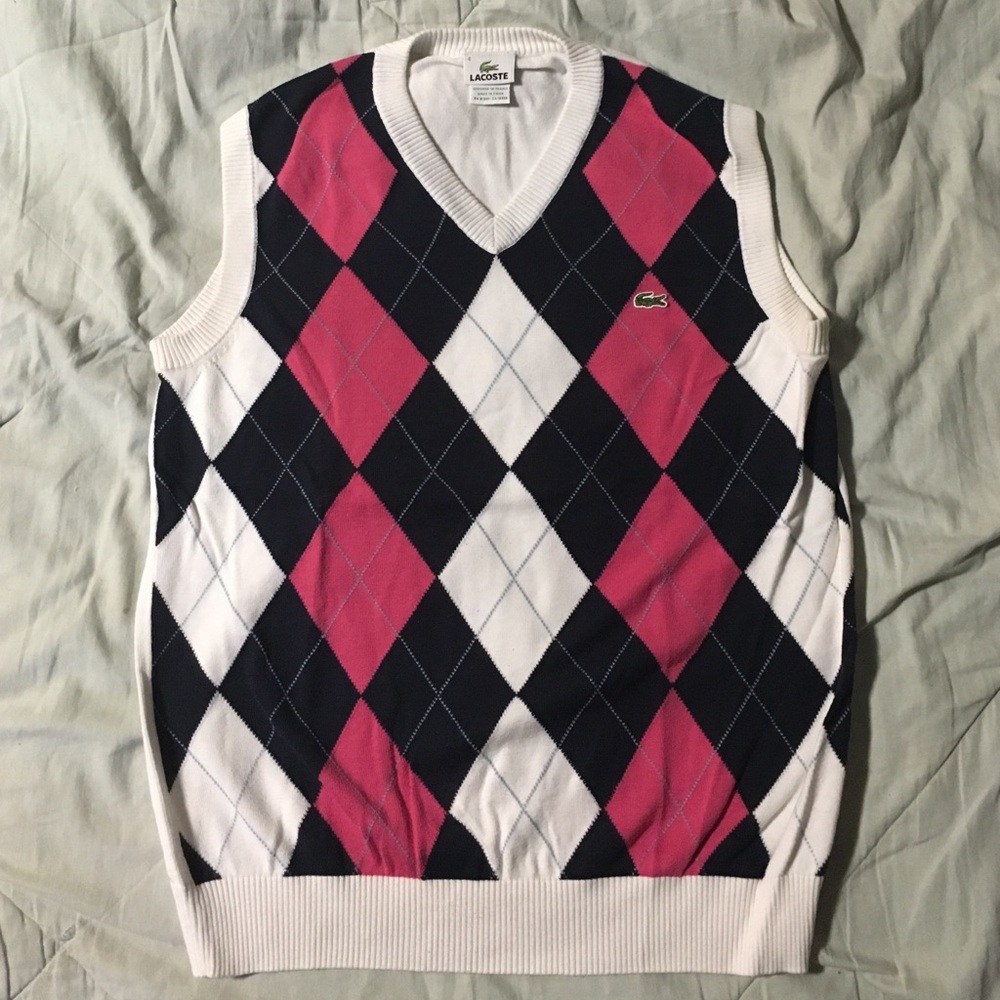 Lacoste argyle sweater vest
